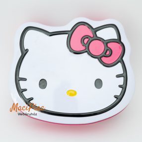   Hello Kitty Sanrio alakú rózsaszín levehető tetjű parfümös fém doboz