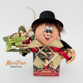   Szilveszteri szerencsehozó kéményseprő figura (csokoládés doboz volt) Günthart Fine Chocolate Germany 2001