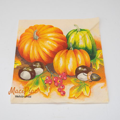 Őszi növények, termések mintás szalvéta 