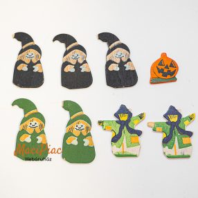 Fa őszi, halloweeni ragasztható dekoráció 8 db