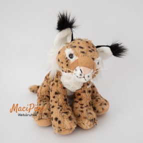   Gyönyörű élethű plüss ülő hiúz kölyök Inware márka