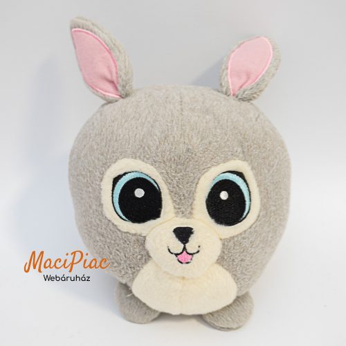 Biedronka hímzett nagy szemű szürke plüss nyúl, nyuszi 2019 Neve: Zajac