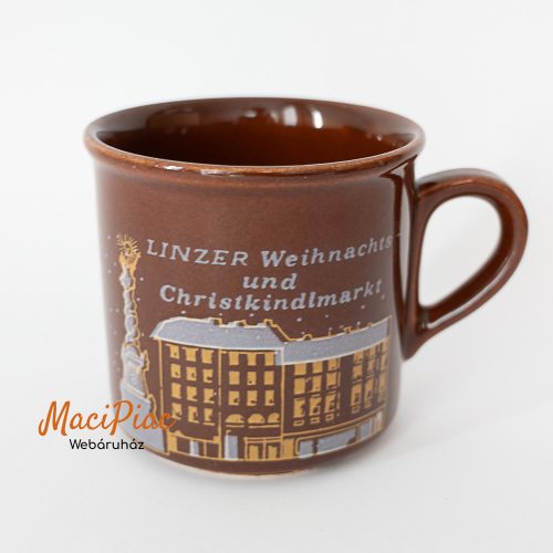 Forralt boros bögre, karácsonyi csésze, barna színben Német 0,2 l Linzer