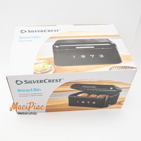   SILVER CREST Retró hatású fekete porszórt fém láda, kenyértartó vagy pékárú tartó doboz