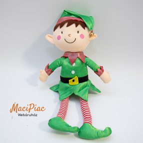   Christmas Karácsonyi plüss manó (zöld) sapkája hegyén csengő CHRISTMAS CUDDLES akasztható új!
