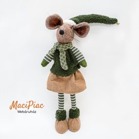 Karácsonyi hosszú lábú egér kedves dekoráció