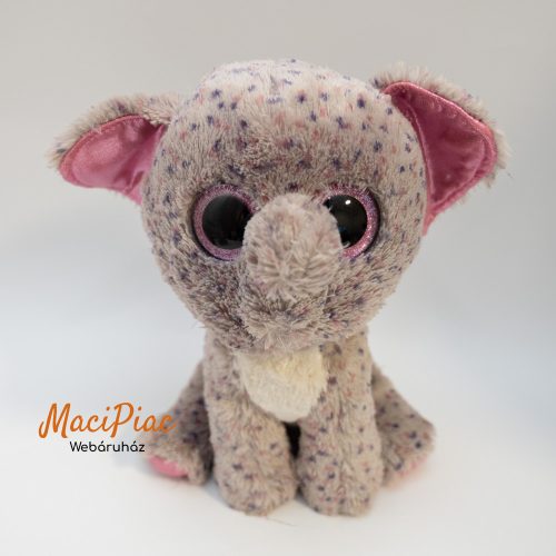 Plüss elefánt Beanie Specks Ty 2015 nagy csillogó szemű szürke SPECKS  (nagyobb méretű)