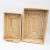 Fonott szögletes kosár Rattan Tray rattan tálca 2 db