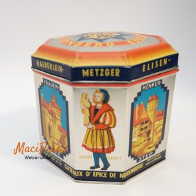   Nyolc szögletes levehető tetejű fűszeres fémdoboz Haeberlein-Metzger Nürnberg 