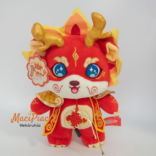 Piros plüss kínai sárkány gyűjtői darab, riotkaság kínai újév alkalmából készítettek. Címkés! 2014