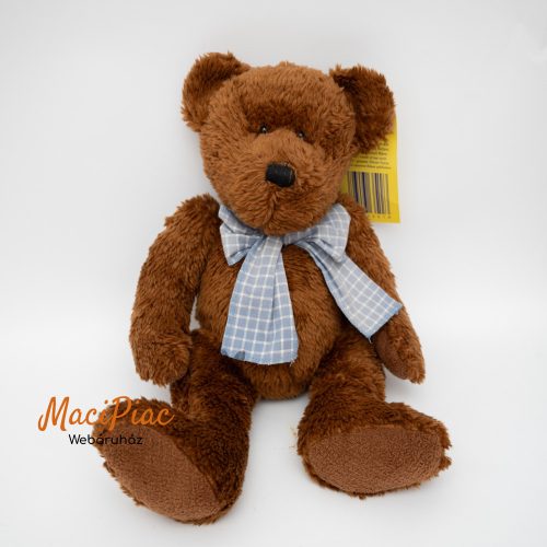 Plüss maci play bear Teddy mackó kék masnival a nyakában retró hatású Sunkid Aldi Címkés!
