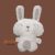 Fehér nyúl, nyuszi plüss figura kicsiknek 