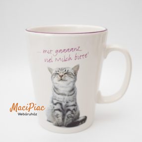   Ordas macska, cicag mintás kerámia bögre Eredeti WHISKAS Német!