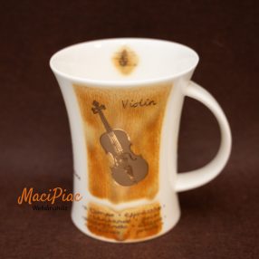   Porcelán magas bögre hangszer mintával Maestro by Caroline Bessey Dunoon England