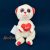 Plüss fehér pink csillogó szemű maci Ty Beanie DESI - White Bear Carrying Red Heart LOVE 2022-es