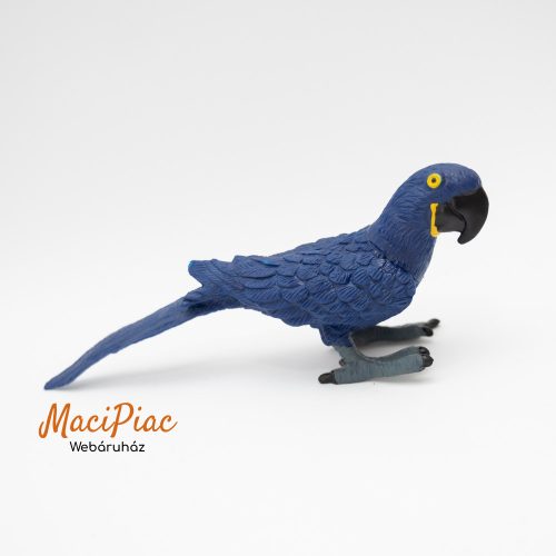 Kék papagáj gumi figura új