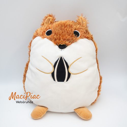 Plüss aranyhörcsög, hörcsög naprafogómaggal ölelnivaló Aldi Squishees Dash őszi barátok puha plüss párna