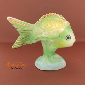    Hollóházi vintage porcelán hal részletgazdag festéssel, gyűjteményből 1.oszt.figura, nipp, dísztárgy 1970-1989 Jelzett!