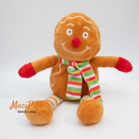 Plüss mézi csíkos sállal karácsonyi figura Minifeet