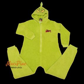   Karácsonyi pizsama, otthoni ruha, finom puha overal, unisex zöld Grinch S-es PRIMARK 38/40 2024-es