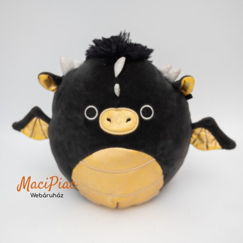 Plüss Original Squishmallows puha figura, sárkány Kelly Toys (fekete-arany)