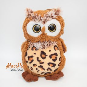 Csillogós szemű plüss bagoly (akasztóval)