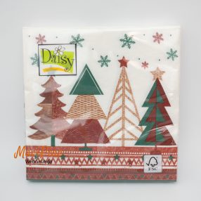   Karácsonyfa mintás Karácsonyi szalvéta Daisy új! 3 rétegű 33x33 cm 20 db