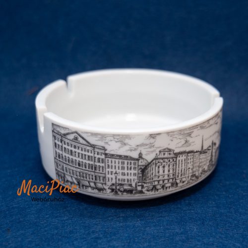 Porcelán bank épülete Bécs város mintás hamutál ERSTE ÖSTERREICHISCHE SPAR-CASSE 1819 évfordulóra kiadott