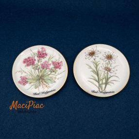   Virág mintás porcelán kis tányér, tálka Bad Hofgastein Handmade Theo Kühn 