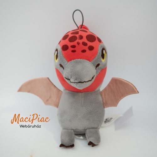 Plüss Tesco piros, akasztós Jurassic World Pteranodon dínó, dinoszaurusz fiugra 