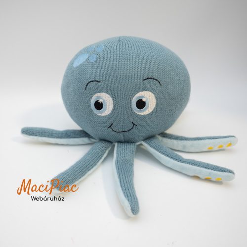 Luna - plüss polip (kék, kötött) Knitty Friends ócean Penny 