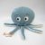Luna - plüss polip (kék, kötött) Knitty Friends ócean Penny 