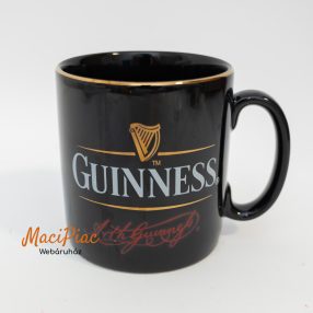   Porcelán fekete bögre sörös arany szegéllyel GUINNESS Jelzett!