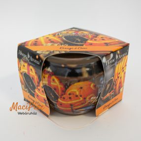   Home Aroma Karácsony illatú illatgyertya, poharas illatmécses - díszdobozban Orange&Clove (narancs és fűszerek) Különleges új Karácsonyi illat