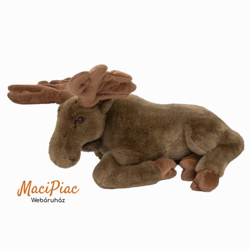 Élethű fekvő plüss szarvas, jávorszarvas Nagyobb méretű! 