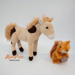 Plüss ló és mókus DIE SPIEGELBURG Germany 2 db együtt