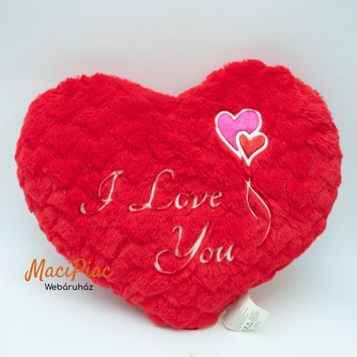 Plüss szív Valentin napi ajándék ILOVE YOU felírattal Pepco