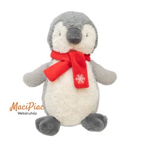   Puha plüss ölelnivaló pingvin piros sállal, hópehely hizéssel Keel Toys 