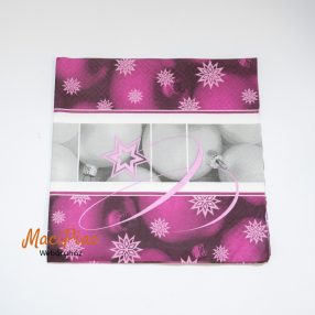 Karácsonyi szalvéta (lila) 33x33 cm 2 rétegű Német