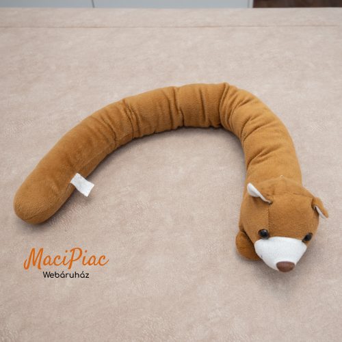 Plüss barna maci szélfogó ablakba, ajtóba 