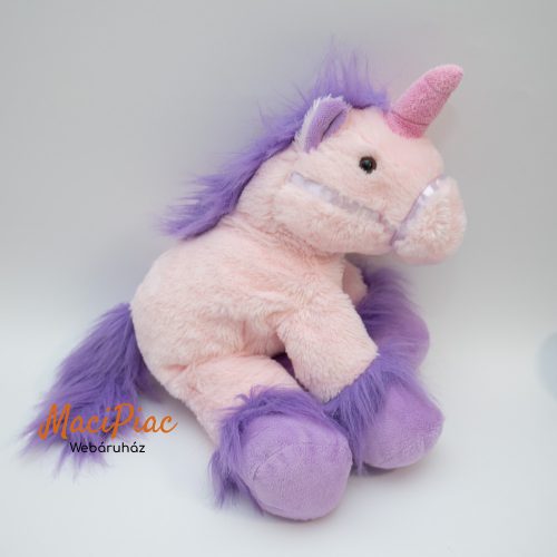 Plüss lila egyszarvú, unikornis rózsaszín lila színben puha ölelnivaló TESCO
