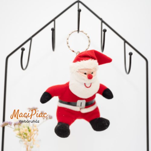 Mikulás plüss karácsonyi különleges, kulcstartó, táskadísz TESCO 