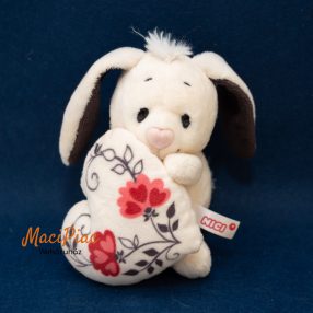 Fehér Nici Toys nyúl, nyuszi plüss szívvel újszerű!