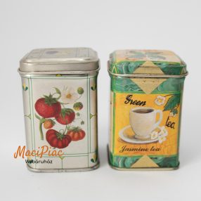   Kicsi levehető tetjű fém doboz tea dobozka London  (üres) 2 db gyüjtemény egyben