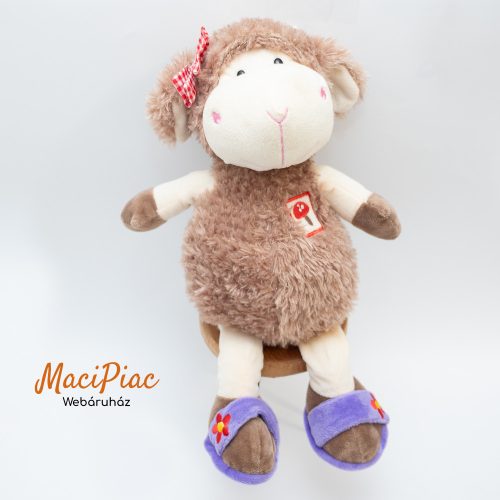 Plüss Card Factory Farm Patch juh bárány bari lila papucsban Puha, ölelnivaló cukiság!