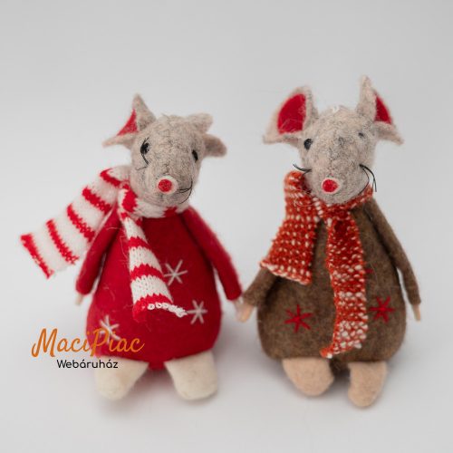 Ascalon filc karácsonyi egér pár Újszerű! LONG ISLAND LIVING 
