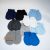Pamut karcolásgátló FIÚ újszülött baba kesztyű puha  0-6 hónaposnak rugalmas csuklóvédő 9 pár/csomag Új! 