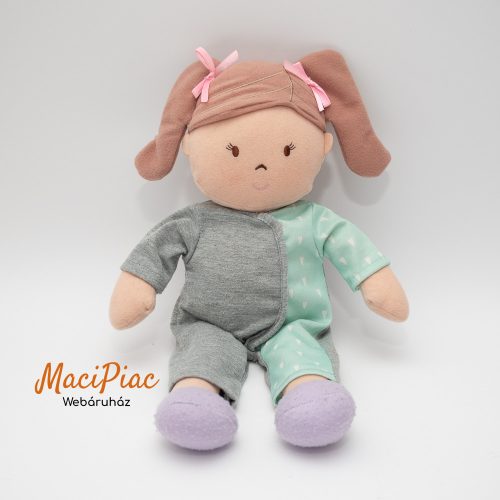 Textil plüss rongy baba levehető ruhával CAROUSEL