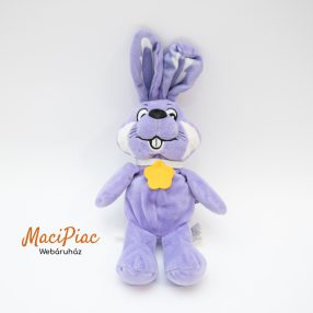   Plüss Milka nyúl, nyuszi sárga filc virággal a nyakában 
