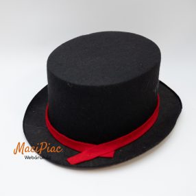 Fekete merev filc kalap farsangi jelmez kiegészítő